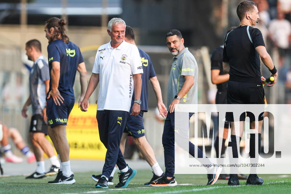 Graz: Friendly match HNK Hajduk - Fenerbahce Coach Jose Mourinho seen during the friendly football match between HNK Hajduk of Croatia and Fenerbahce SK of Turkey, at Merkur Arena. in Graz, Austria, on July 10, 2024. LukaxStanzl PIXSELL