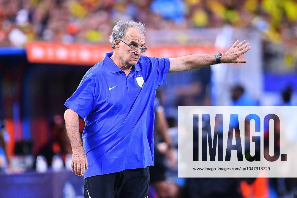 Copa America USA 2024 Uruguay vs Colombia - Semifinal Marcelo Bielsa head coach of Uruguay during the CONMEBOL Copa America 2024 Semi-final match between Uruguay and Colombia, at Bank of America Stadium, on July 10, 2024 in Charlotte, North Carolina, United States. CHARLOTTE NORTH CAROLINA UNITED STATES