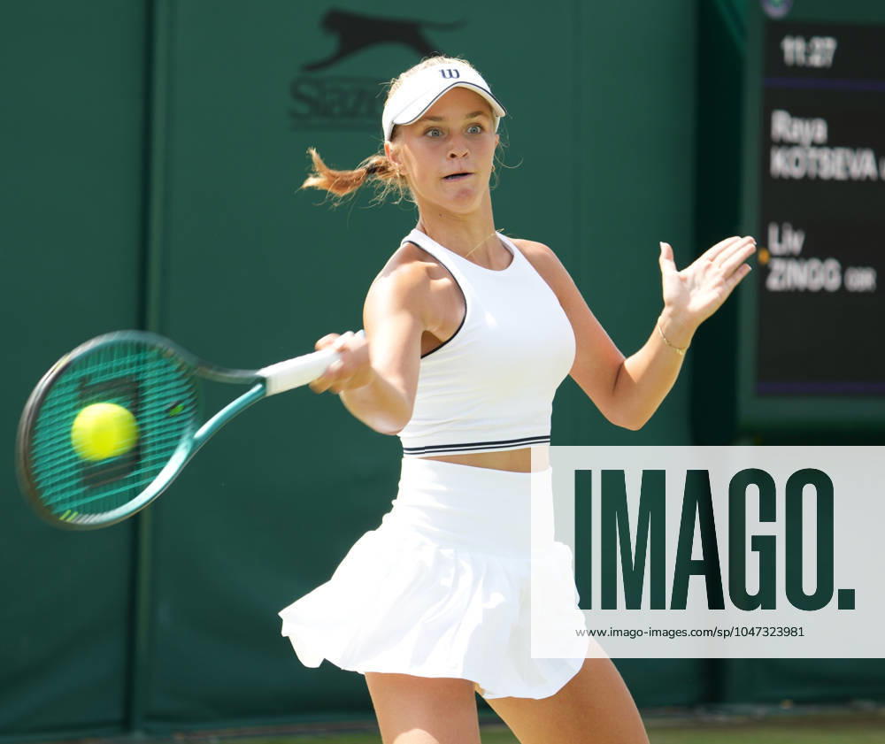 Lawn Tennis - 2024 Wimbledon Championship Girls Juniors - Liv Zingg (GBR) v Raya Kotseva (USA) All England Lawn Tennis & Croquet Club - Thursday 11h July 2024 Raya Kotseva (USA)