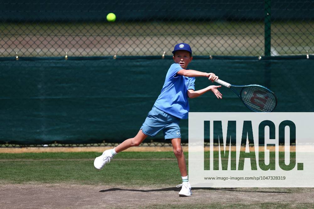 The son of Novak Djokovic practises Wimbledon Tennis Championships, Day 11, The All England Lawn Tennis and Croquet Club, London, UK - 11 Jul 2024