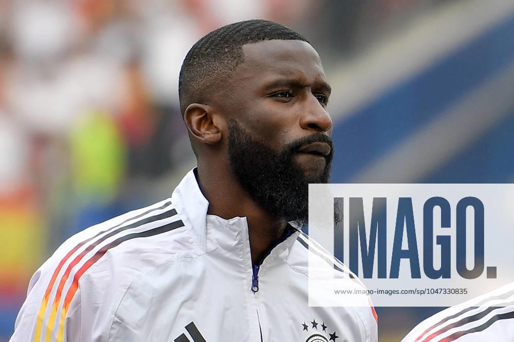 Antonio Rüdiger Ruediger 2 Germany Portrait, half portrait, image, single, single shot, picture, single, solo, alone, 05 07 2024 European Football Championship in Germany Spain vs Germany , Neckarpark Stadium, Stuttgart, Baden Württemberg Germany