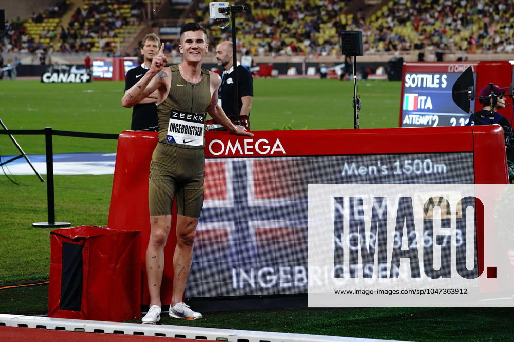 Jakob Ingebrigtsen (Norvege) - 1500 m hommes ATHLETISME : Wanda Diamond League - Meeting Herculis - Monaco - 12 07 2024 NorbertScanella Panoramic