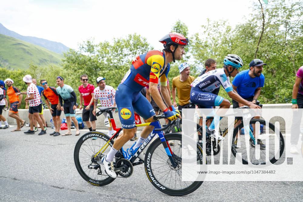 Tour de France 2024 - Stage 14 SAINT-LARY-SOULAN PLA D ADET, FRANCE - JULY 13 : Ciccone Giulio (ITA) of Lidl - Trek in action during stage 14 of the 111th edition of the Tour de France 2024 cycling race, a stage of 152 kms with start in Pau and finish in Saint-Lary-Soulan Pla d Adet on July 13, 2024 in Saint-Lary-Soulan Pla d Adet, France, 13 07 2024 Saint-Lary-Soulan Pla d Adet France