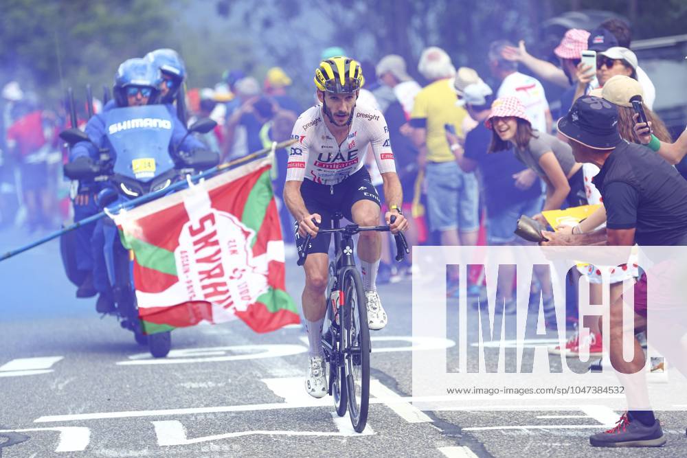 Tour de France 2024 - Stage 14 SAINT-LARY-SOULAN PLA D ADET, FRANCE - JULY 13 : Yates Adam (GBR) of UAE Team Emirates in action during stage 14 of the 111th edition of the Tour de France 2024 cycling race, a stage of 152 kms with start in Pau and finish in Saint-Lary-Soulan Pla d Adet on July 13, 2024 in Saint-Lary-Soulan Pla d Adet, France, 13 07 2024 Saint-Lary-Soulan Pla d Adet France