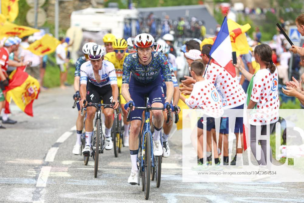 Tour de France 2024 - Stage 14 SAINT-LARY-SOULAN PLA D ADET, FRANCE - JULY 13 : Jorgenson Matteo (USA) of Team Visma Lease a Bike in action during stage 14 of the 111th edition of the Tour de France 2024 cycling race, a stage of 152 kms with start in Pau and finish in Saint-Lary-Soulan Pla d Adet on July 13, 2024 in Saint-Lary-Soulan Pla d Adet, France, 13 07 2024 Saint-Lary-Soulan Pla d Adet France