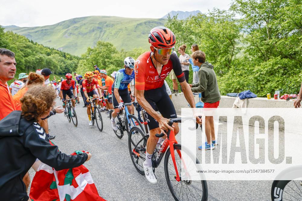 Tour de France 2024 - Stage 14 SAINT-LARY-SOULAN PLA D ADET, FRANCE - JULY 13 : De Plus Laurens (BEL) of INEOS Grenadiers in action during stage 14 of the 111th edition of the Tour de France 2024 cycling race, a stage of 152 kms with start in Pau and finish in Saint-Lary-Soulan Pla d Adet on July 13, 2024 in Saint-Lary-Soulan Pla d Adet, France, 13 07 2024 Saint-Lary-Soulan Pla d Adet France
