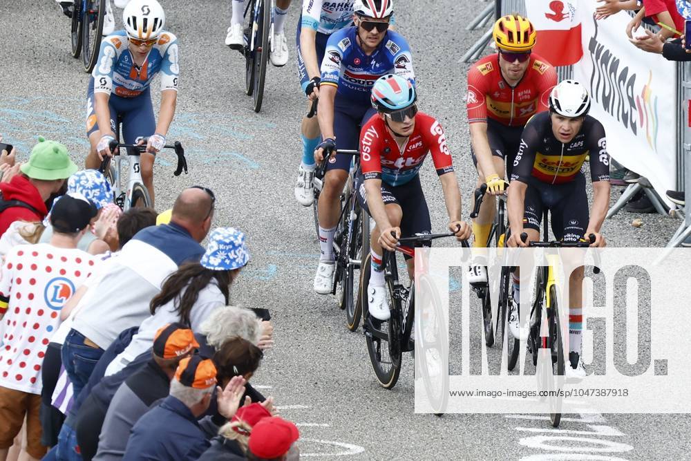 Tour de France 2024 - Stage 14 SAINT-LARY-SOULAN PLA D ADET, FRANCE - JULY 13 : De Lie Arnaud (BEL) of Lotto Dstny during stage 14 of the 111th edition of the Tour de France 2024 cycling race, a stage of 152 kms with start in Pau and finish in Saint-Lary-Soulan Pla d Adet on July 13, 2024 in Saint-Lary-Soulan Pla d Adet, France, 13 07 2024 Saint-Lary-Soulan Pla d Adet France