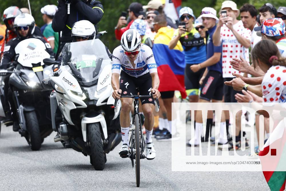 Tour de France 2024 - Stage 14 SAINT-LARY-SOULAN PLA D ADET, FRANCE - JULY 13 : Evenepoel Remco (BEL) of Soudal - Quick Step during stage 14 of the 111th edition of the Tour de France 2024 cycling race, a stage of 152 kms with start in Pau and finish in Saint-Lary-Soulan Pla d Adet on July 13, 2024 in Saint-Lary-Soulan Pla d Adet, France, 13 07 2024 Saint-Lary-Soulan Pla d Adet France