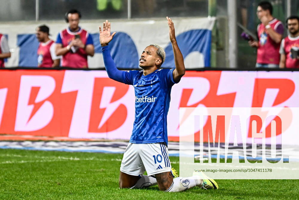 CRUZEIRO X BRAGANTINO - CAMPEONATO BRASILEIRO 2024 BELO HORIZONTE (MG), 07 13 2024 - Football Brasileirao Cruzeiro x Bragantino - Matheus Pereira goal in the match between Cruzeiro x Bragantino in a game valid for the seventeenth round of the Brasileirao held at Indepedencia, Belo Horizonte, this Saturday afternoon ( 13). IMAGO Gustavo Rzbelo Minas Gerais Brasil