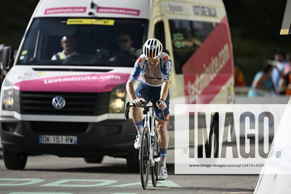 Tour de France 2024 - Stage 15 PLATEAU DE BEILLE, FRANCE - JULY 14 : Welten Bram (NED) of Team dsm-firmenich PostNL out of the race during stage 15 of the 111th edition of the Tour de France 2024 cycling race, a stage of 198 kms with start in Loudenvielle and finish in Plateau de Beille on July 14, 2024 in Plateau de Beille, France, 14 07 2024 Plateau de Beille France