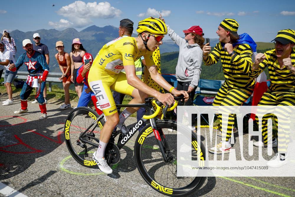 Tour de France 2024 - Stage 15 PLATEAU DE BEILLE, FRANCE - JULY 14 : Pogacar Tadej (SVN) of UAE Team Emirates during stage 15 of the 111th edition of the Tour de France 2024 cycling race, a stage of 198 kms with start in Loudenvielle and finish in Plateau de Beille on July 14, 2024 in Plateau de Beille, France, 14 07 2024 Plateau de Beille France