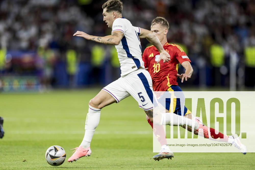 Spain v England, UEFA EURO, EM, Europameisterschaft,Fussball 2024 final, Berlin, Germany Berlin, Germany. 14th, July 2024. John Stones (5) of England seen during the UEFA Euro 2024 final between Spain and England at Olympiastadion in Berlin. Berlin Germany