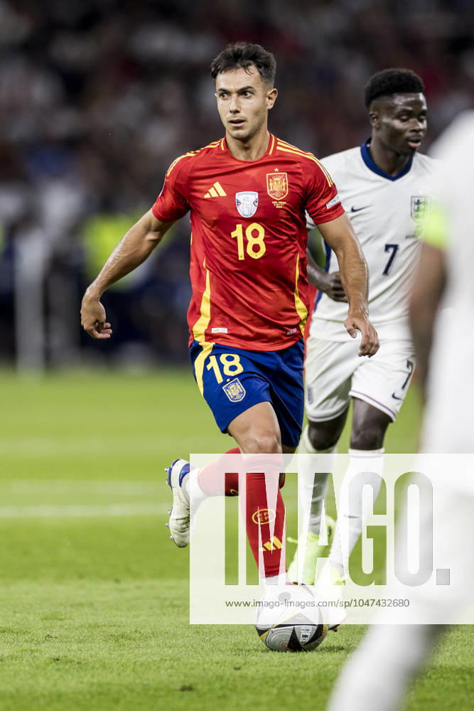 Spain v England, UEFA EURO, EM, Europameisterschaft,Fussball 2024 final, Berlin, Germany Berlin, Germany. 14th, July 2024. Martin Zubimendi (18) of Spain seen during the UEFA Euro 2024 final between Spain and England at Olympiastadion in Berlin. Berlin Germany