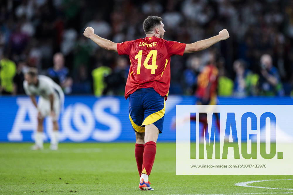 UEFA EURO 2024 Final Spain England 14 07 2024 Aymeric Laporte Spain, 14 celebrates after scoring the winning goal UEFA EURO 2024 Final Spain England Olympiastadion, Berlin on 14 07 2024
