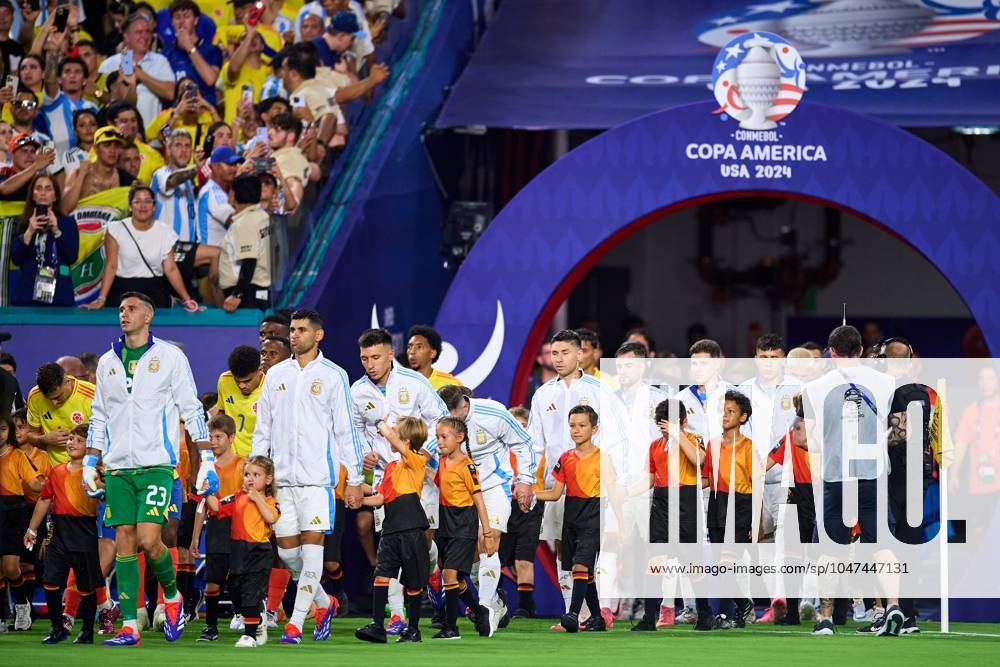 Copa America USA 2024 Argentina vs Colombia - Final Players of Argentina during Final match between Argentina and Colombia as part of CONMEBOL Copa America USA 2024 at Hard Rock Stadium on July 14, 2024 in Miami Gardens, Florida, United States. MIAMI GARDENS FLORIDA UNITED STATES