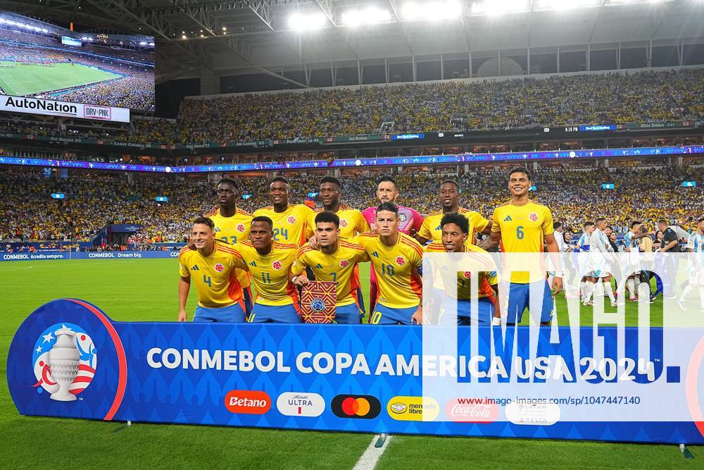 Copa America USA 2024 Argentina vs Colombia - Final Colombia team group, Mannschaftsbild, Totale during Final match between Argentina and Colombia as part of CONMEBOL Copa America USA 2024 at Hard Rock Stadium on July 14, 2024 in Miami Gardens, Florida, United States. MIAMI GARDENS FLORIDA UNITED STATES