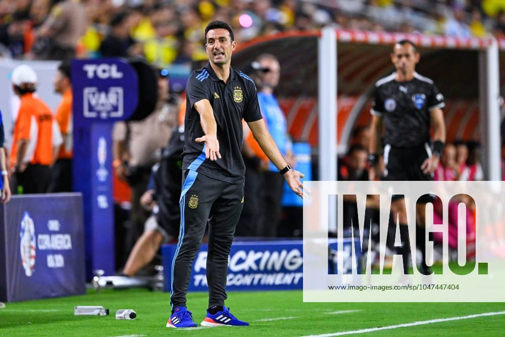 Copa America USA 2024 Argentina 1-0 Colombia - Final Lionel Scaloni head coach of Argentina during Final match between Canada and Uruguay as part of CONMEBOL Copa America USA 2024 at Hard Rock Stadium on July 14, 2024 in Miami Gardens, Florida, United States. MIAMI GARDENS FLORIDA UNITED STATES