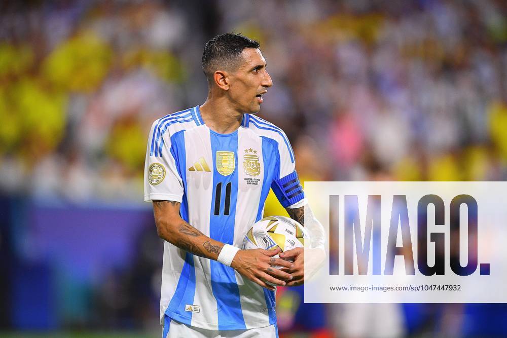Copa America USA 2024 Argentina vs Colombia - Final Angel Di Maria of Argentina during Final match between Argentina and Colombia as part of CONMEBOL Copa America USA 2024 at Hard Rock Stadium on July 14, 2024 in Miami Gardens, Florida, United States. MIAMI GARDENS FLORIDA UNITED STATES