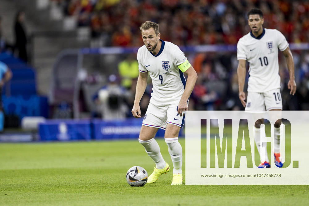 Spain v England, UEFA EURO, EM, Europameisterschaft,Fussball 2024 final, Berlin, Germany Berlin, Germany. 14th, July 2024. Harry Kane (9) of England seen during the UEFA Euro 2024 final between Spain and England at Olympiastadion in Berlin. Berlin Germany