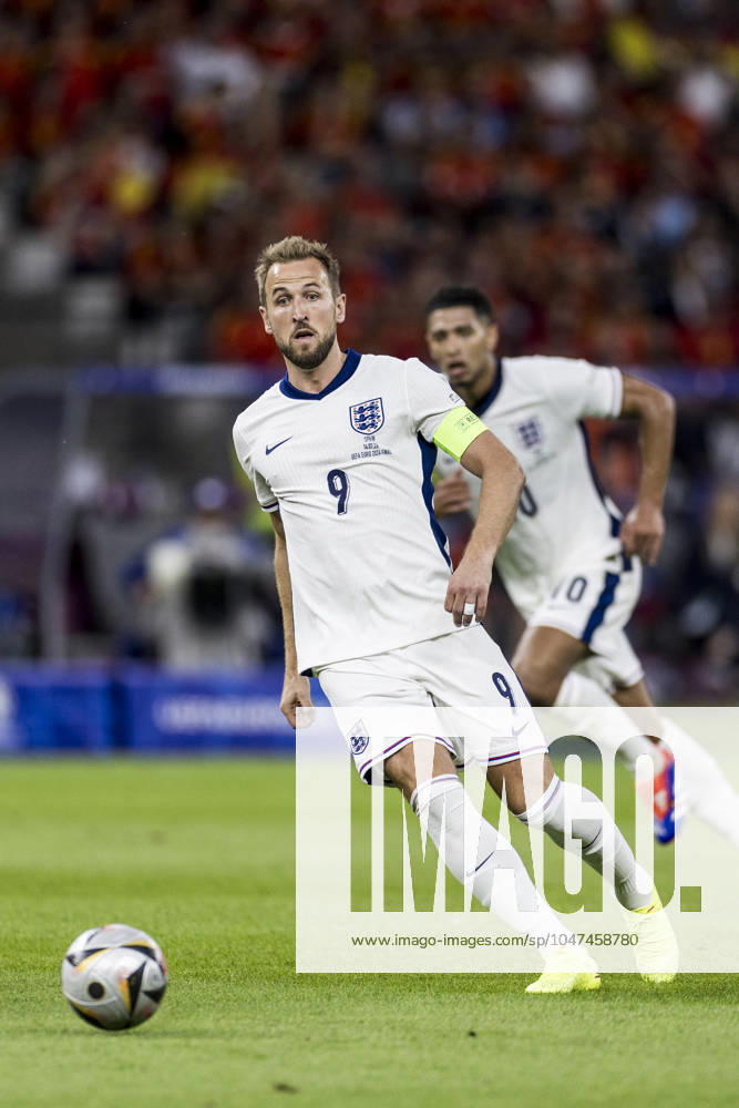 Spain v England, UEFA EURO, EM, Europameisterschaft,Fussball 2024 final, Berlin, Germany Berlin, Germany. 14th, July 2024. Harry Kane (9) of England seen during the UEFA Euro 2024 final between Spain and England at Olympiastadion in Berlin. Berlin Germany