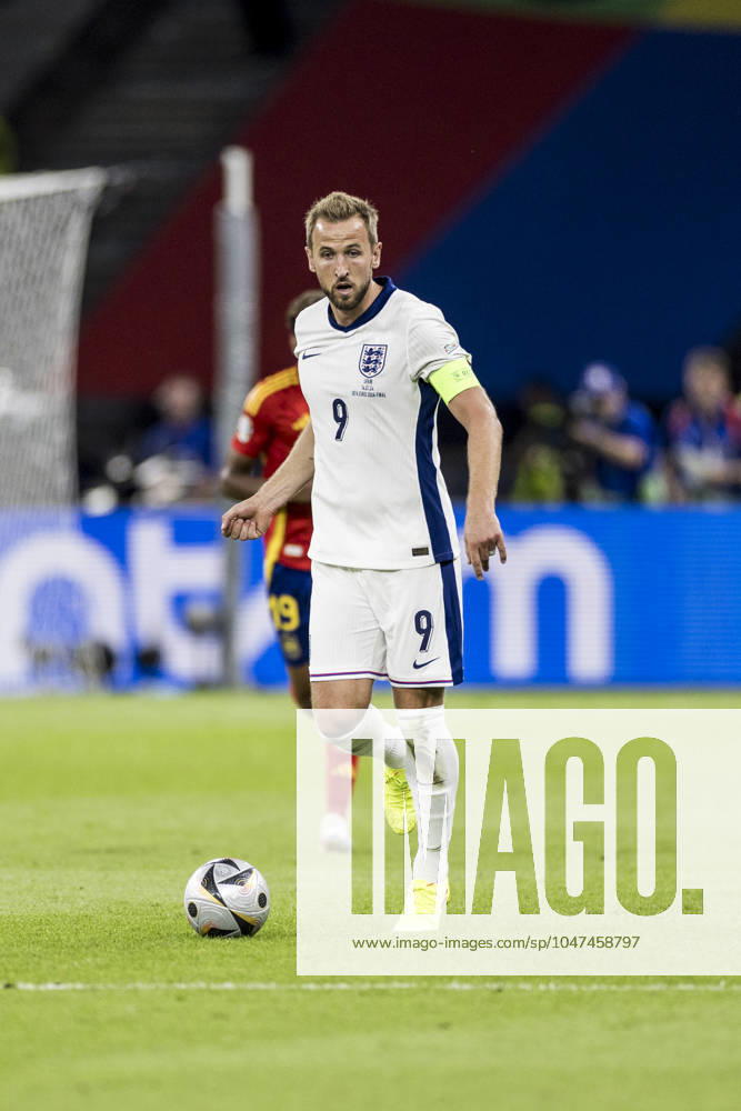 Spain v England, UEFA EURO, EM, Europameisterschaft,Fussball 2024 final, Berlin, Germany Berlin, Germany. 14th, July 2024. Harry Kane (9) of England seen during the UEFA Euro 2024 final between Spain and England at Olympiastadion in Berlin. Berlin Germany