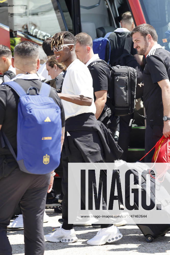 Euro 2024 Winner Spanish Team Arriving At Madrid Airport Nico Williams upon his arrival at the airport, July 15, 2024, in Madrid, Spain. Photo by Antonio Gutiérrez Europa Press ABACAPRESS.COM Madrid Spain