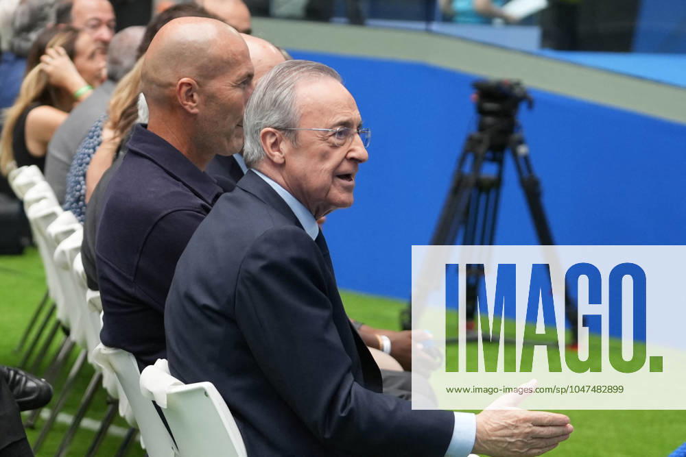 Presentation Kylian Mbappe In Real Madrid - Spain Florentino Pérez during his presentation as a new player of Real Madrid CF at Santiago Bernabeu stadium in Madrid, Spain, on July 16, 2024. Photo by Laurent Lairys ABACAPRESS.COM Madrid Spain
