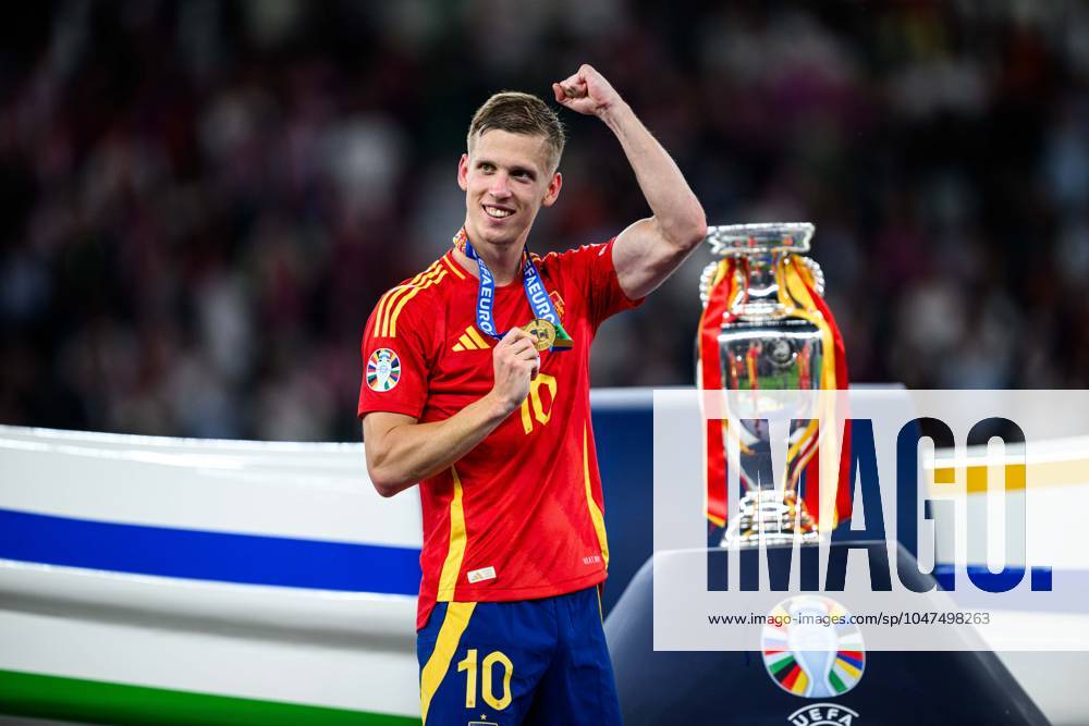 BERLIN, GERMANY - 14 JULY, 2024: Dani Olmo, The football match of Final EURO 2024 Spain vs England at Olympic Stadium