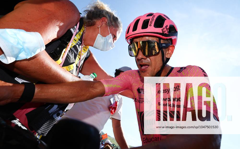 Ecuadorian Richard Carapaz of EF Education-EasyPost pictured after stage 17 of the 2024 Tour de France cycling race, from Saint-Paul-Trois-Châteaux to Superdevoluy (177,8 km), in France, on Wednesday 17 July 2024. The 111th edition of the Tour de France starts on Saturday 29 June and will finish in Nice, France on 21 July. DAVIDxPINTENS x96592439x