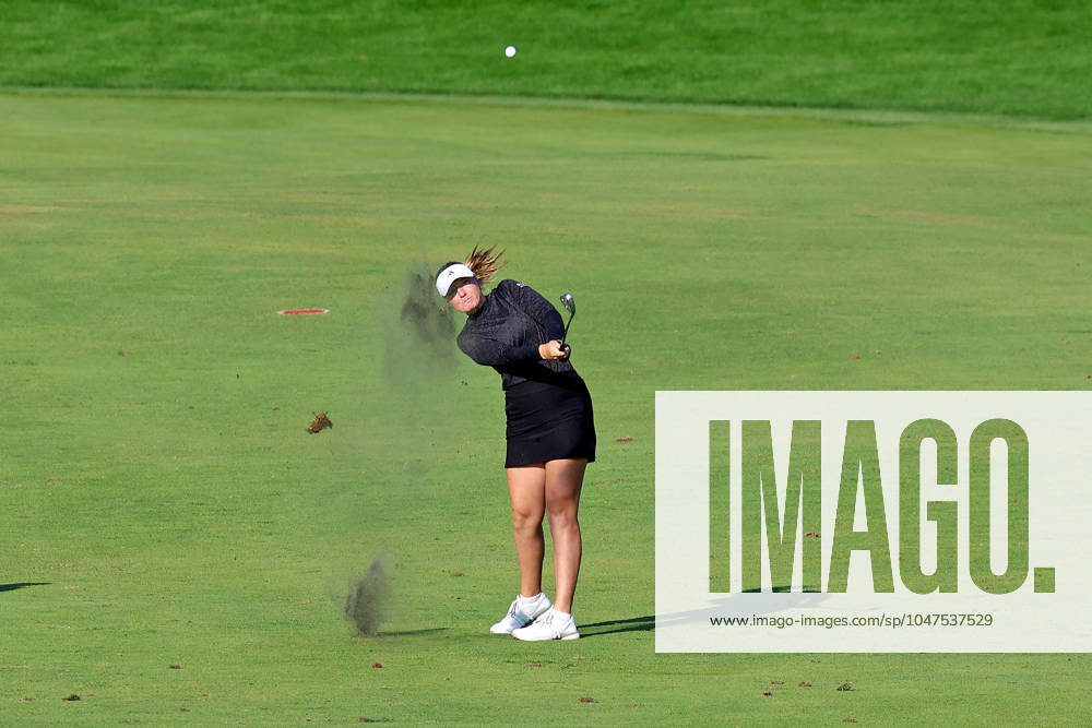 SYLVANIA, OH - JULY 18: LPGA, Golf Damen golfer Adela Cernousek plays her second shot on the 9th hole during the first round of the 2024 Dana Open on July 18, 2024, at Highland Meadows Golf Club in Sylvania, Ohio. (Photo by Brian Spurlock Icon Sportswire) GOLF: JUL 18 LPGA Dana Open Icon24071880