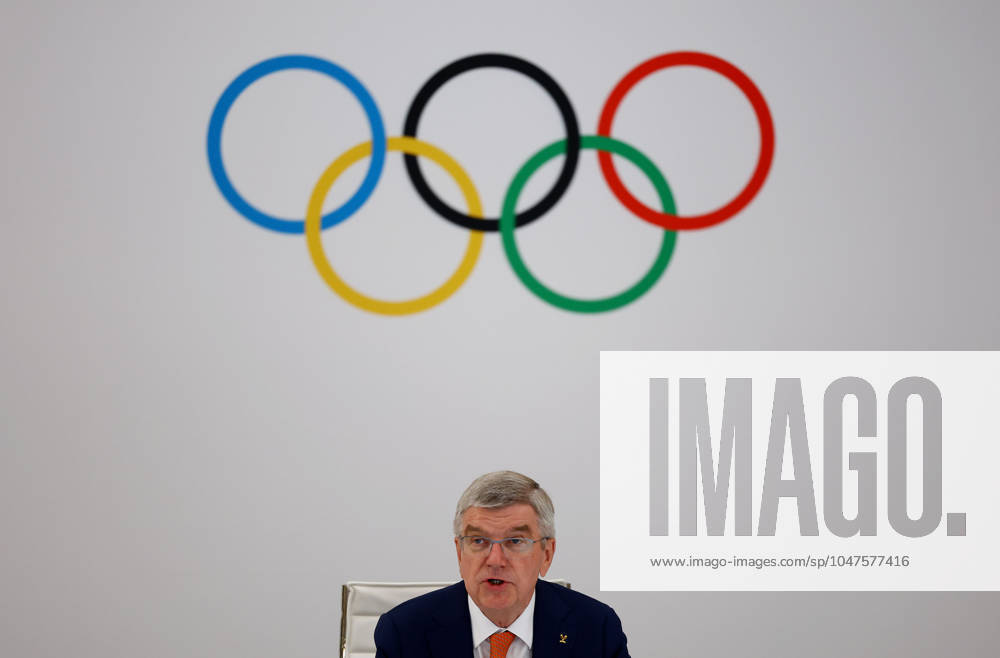 (240720) -- PARIS, July 20, 2024 -- International Olympic Committee (IOC) President Thomas Bach delivers a speech during the IOC Executive Board meeting in Paris, July 20, 2024. ( Reuters Pool via Xinhua) (SP)FRANCE-PARIS Olympic Games, Olympische Spiele, Olympia, OS IOC-EXECUTIVE BOARD MEETING KaixPfaffenbach