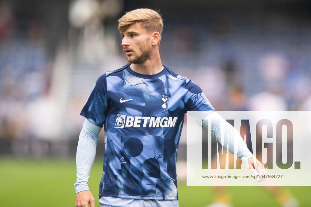 20th July 2024; Loftus Road Stadium, Shepherds Bush, West London, England; Pre Season Football Friendly, Queens Park Rangers versus Tottenham Hotspur; Timo Werner of Tottenham Hotspur during the warm up ActionPlus12670064 SalvioxCalabrese Content restricted for UK based newspaper
