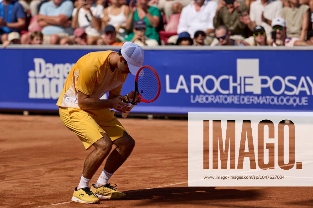 BASTAD, SWEDEN 20240721 Nuno Borges, Portugal cheers after the final against Rafael Nadal, Spain at the Nordea Open tennis tournament in Bastad BASTAD SWEDEN Tennis