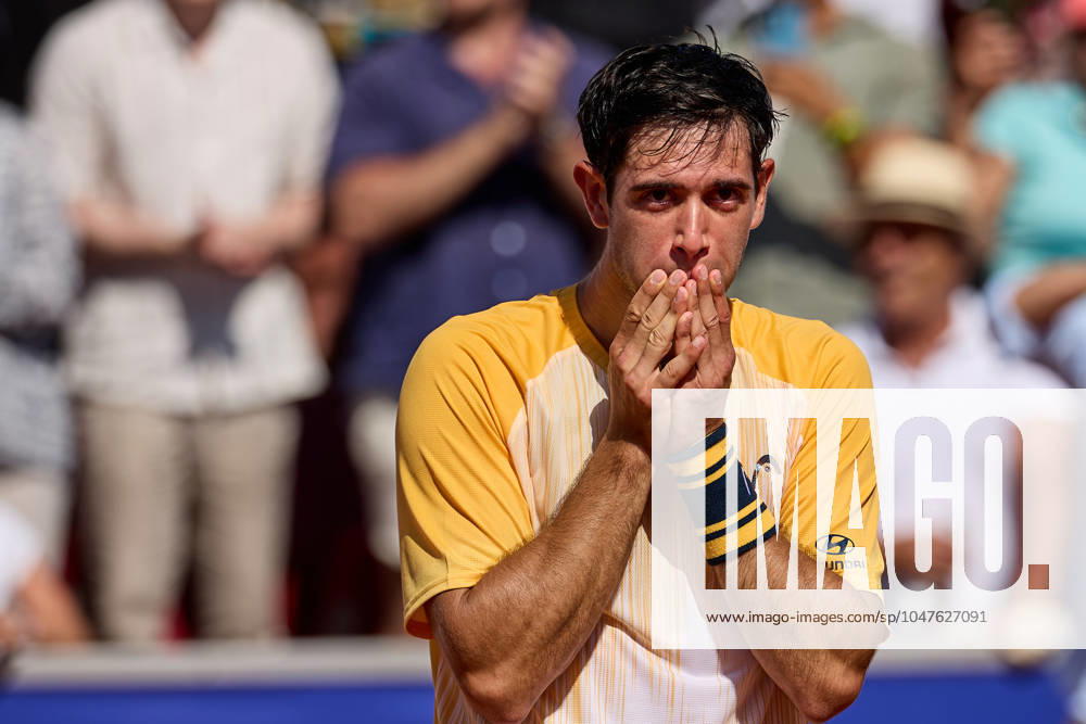 BASTAD, SWEDEN 20240721 Nuno Borges, Portugal cheers after the final against Rafael Nadal, Spain at the Nordea Open tennis tournament in Bastad BASTAD SWEDEN Tennis