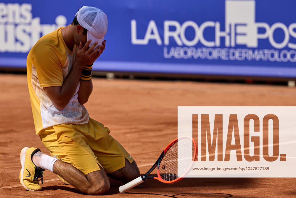 BASTAD, SWEDEN 20240721 Nuno Borges, Portugal cheers after the final against Rafael Nadal, Spain at the Nordea Open tennis tournament in Bastad BASTAD SWEDEN Tennis