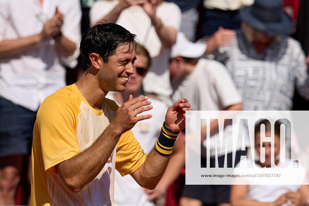 BASTAD, SWEDEN 20240721 Nuno Borges, Portugal cheers after the final against Rafael Nadal, Spain at the Nordea Open tennis tournament in Bastad BASTAD SWEDEN Tennis
