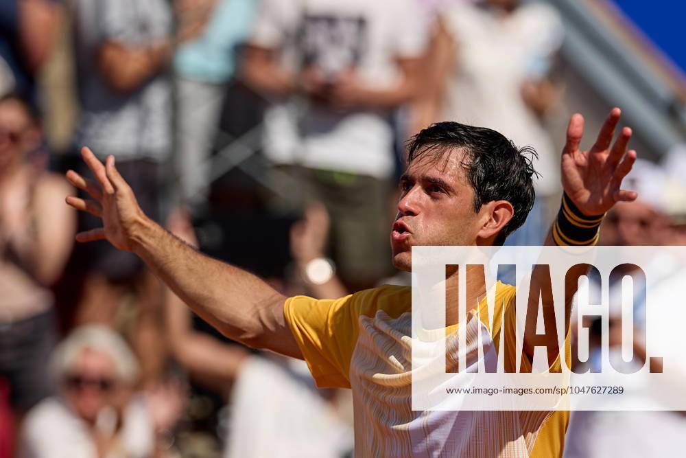 BASTAD, SWEDEN 20240721 Nuno Borges, Portugal cheers after the final against Rafael Nadal, Spain at the Nordea Open tennis tournament in Bastad BASTAD SWEDEN Tennis