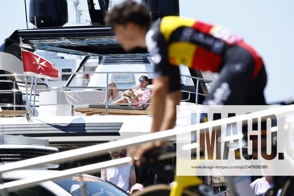 Tour de France 2024 - Stage 20 COL DE LA COUILLOLE, FRANCE - JULY 20 : De Lie Arnaud (BEL) of Lotto Dstny rides from the start podium in the harbour of Nice during stage 20 of the 111th edition of the Tour de France 2024 cycling race, a stage of 132,8 kms with start in Nice and finish in Col de la Couillole on July 20, 2024 in Col de la Couillole, France, 20 07 2024 Col de la Couillole France