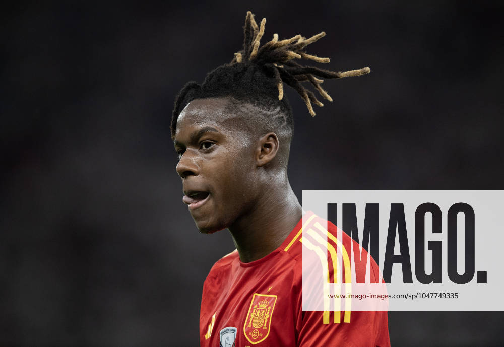 Spain v England: Final - UEFA EURO, EM, Europameisterschaft,Fussball 2024 BERLIN, GERMANY - JULY 14: Nico Williams of Spain during the UEFA EURO 2024 final match between Spain and England at Olympiastadion on July 14, 2024 in Berlin, Germany. Nico Williams Berlin Olympiastadion Berlin Germany