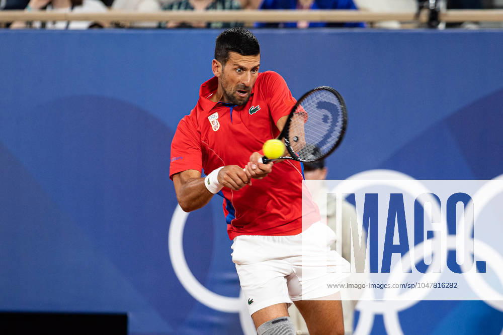 FRA, Olympic Games Paris 2024, Mens Tennis, 27 07 2024 Djokovic Novak SRB vs Ebden Matthew AUS FRA, Olympic Games Paris 2024, Tennis 27 07 2024 Paris