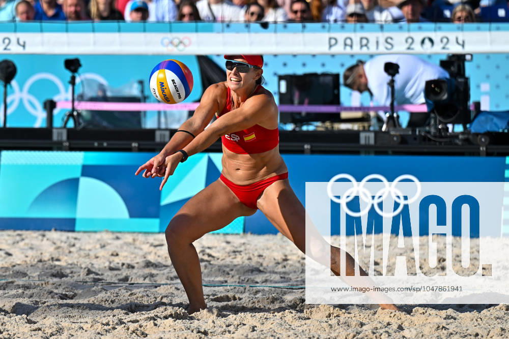 Olympic Games Beach Volleyball Paris 28 07 2024 Preliminary round, Women, ITA ESP, Liliana Fernandez Steiner,