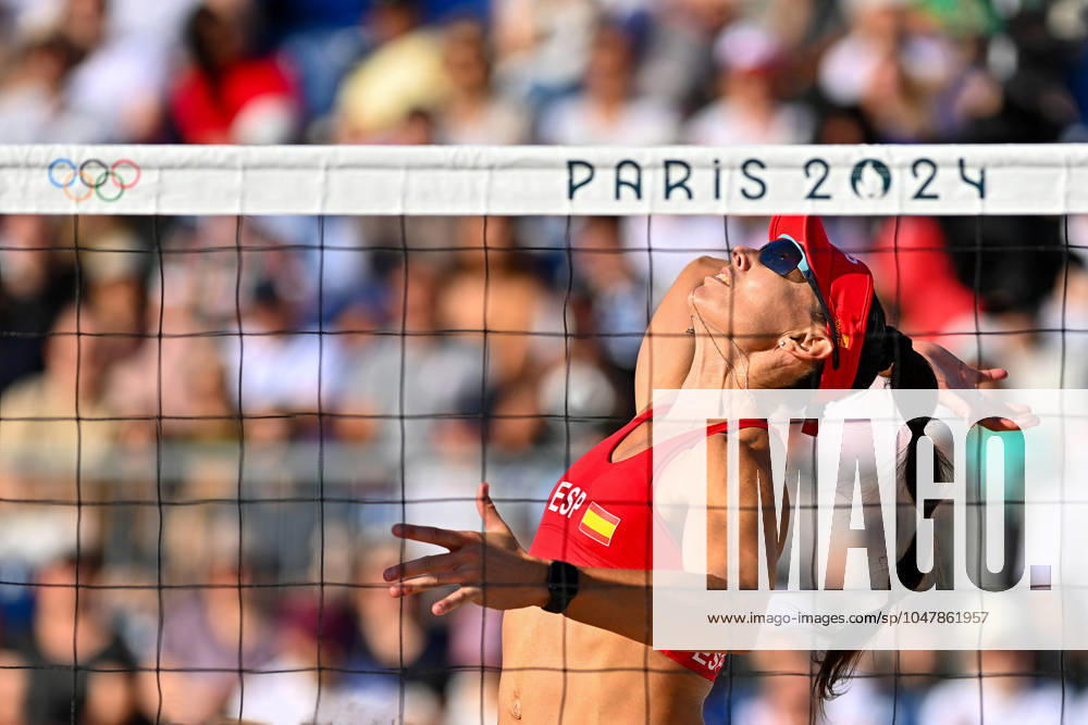 Olympic Games Beach Volleyball Paris 28 07 2024 Preliminary round, Women, ITA ESP, Liliana Fernandez Steiner