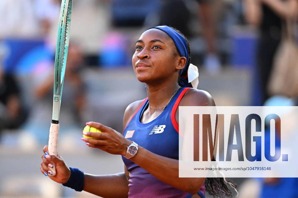 Paris 2024 - Coco Gauff First Round Coco Gauff (USA) during her first round match at the 2024 Olympics Games at Roland-Garros in Paris, France, on July 28, 2024. Photo by Corinne Dubreuil ABACAPRESS.COM Paris France