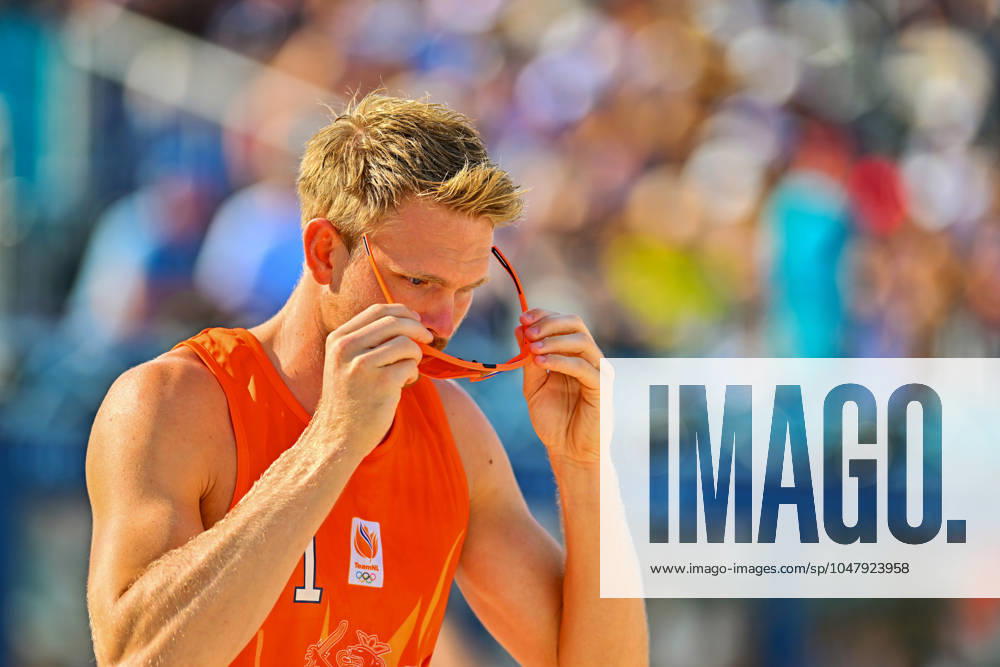 Olympic Games Beach Volleyball Paris 29 07 2024 Preliminary round, Men, NED vs ESP, Stefan Boermanns NED, 1 ,