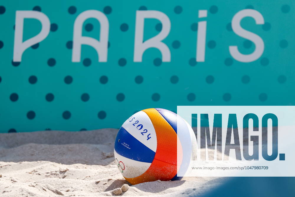 RUSSIA, PARIS - JULY 30, 2024: A womenâ€s Pool E Beach volleyball, Beachvolleyball match takes place between Brazil and Lithuania during the 2024 Summer Olympics at the Eiffel Tower Stadium on the Champ de Mars. Alexander Shcherbak TASS 72547288