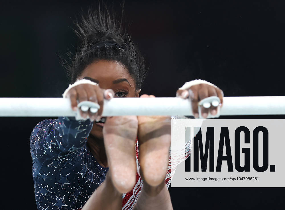 (240730) -- PARIS, July 30, 2024 -- Simone Biles of the United States competes during the unenven bars event of the artistic gymnastics women s team final at the Paris 2024 Olympic Games, Olympische Spiele, Olympia, OS in Paris, France, July 30, 2024. ) (PARIS2024) FRANCE-PARIS-OLY-ARTISTIC GYMNASTICS CaoxCan