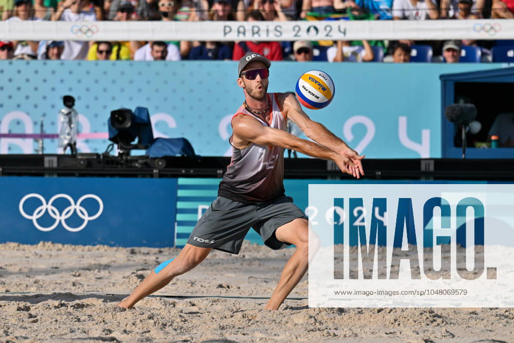 Olympic Games Beach Volleyball Paris 01 08 2024 Preliminary round, Men, GER AUS, Clemens Wickler 2, GER ,