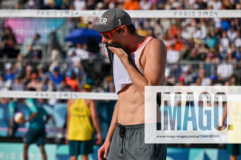 Olympic Games Beach Volleyball Paris 01 08 2024 Preliminary round, Men, GER AUS, Nils Ehlers 1, GER ,