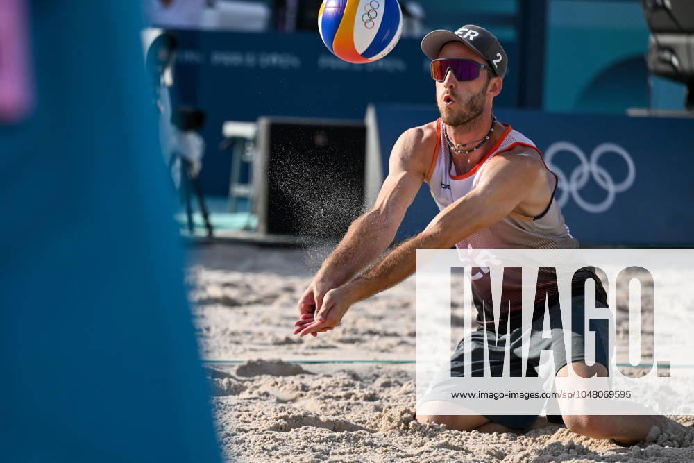 Olympic Games Beach Volleyball Paris 01 08 2024 Preliminary round, Men, GER AUS, Clemens Wickler 2, GER ,
