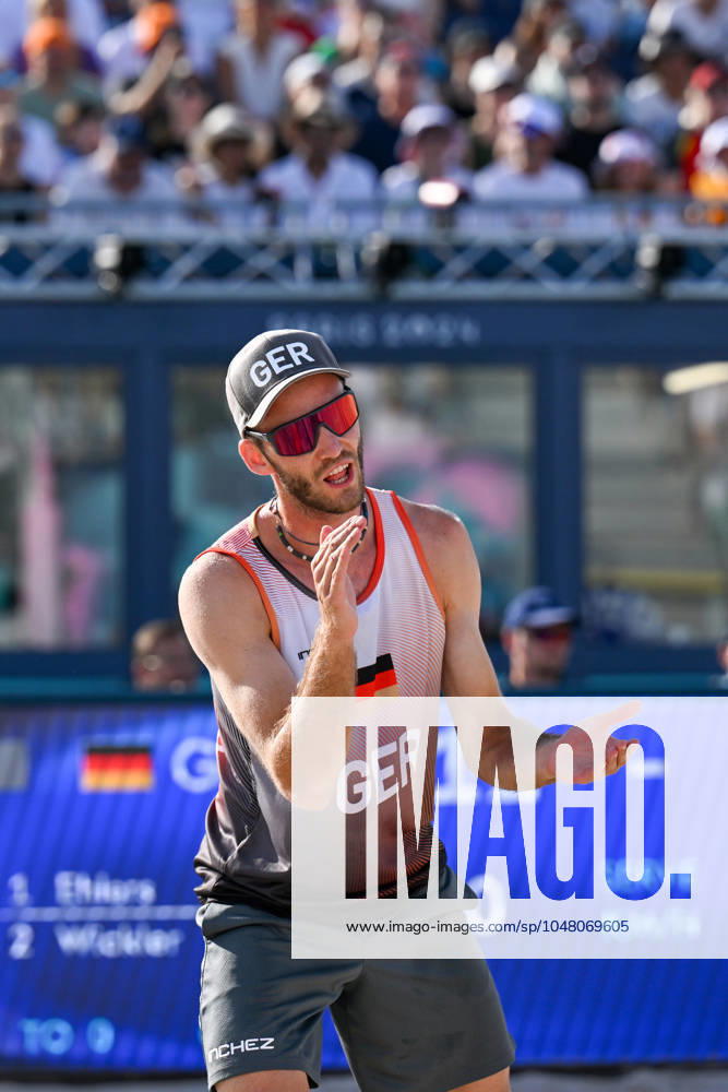 Olympic Games Beach Volleyball Paris 01 08 2024 Preliminary round, Men, GER AUS, Clemens Wickler 2, GER ,